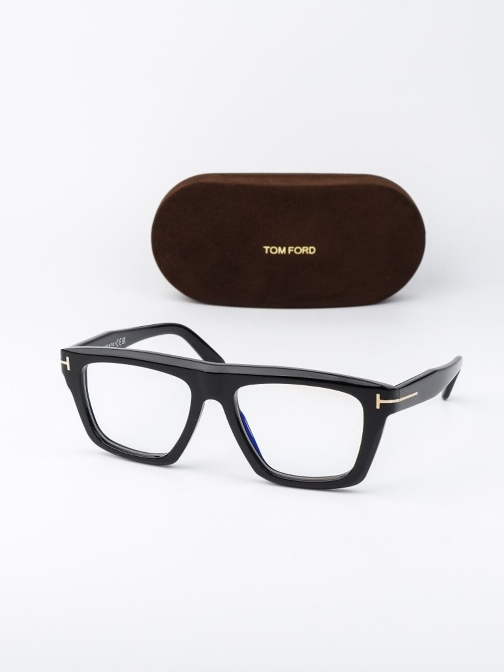 Tom Ford Women Eyeglasses Black Rectangle FT6059-B 001 NEW AUTHENTIC